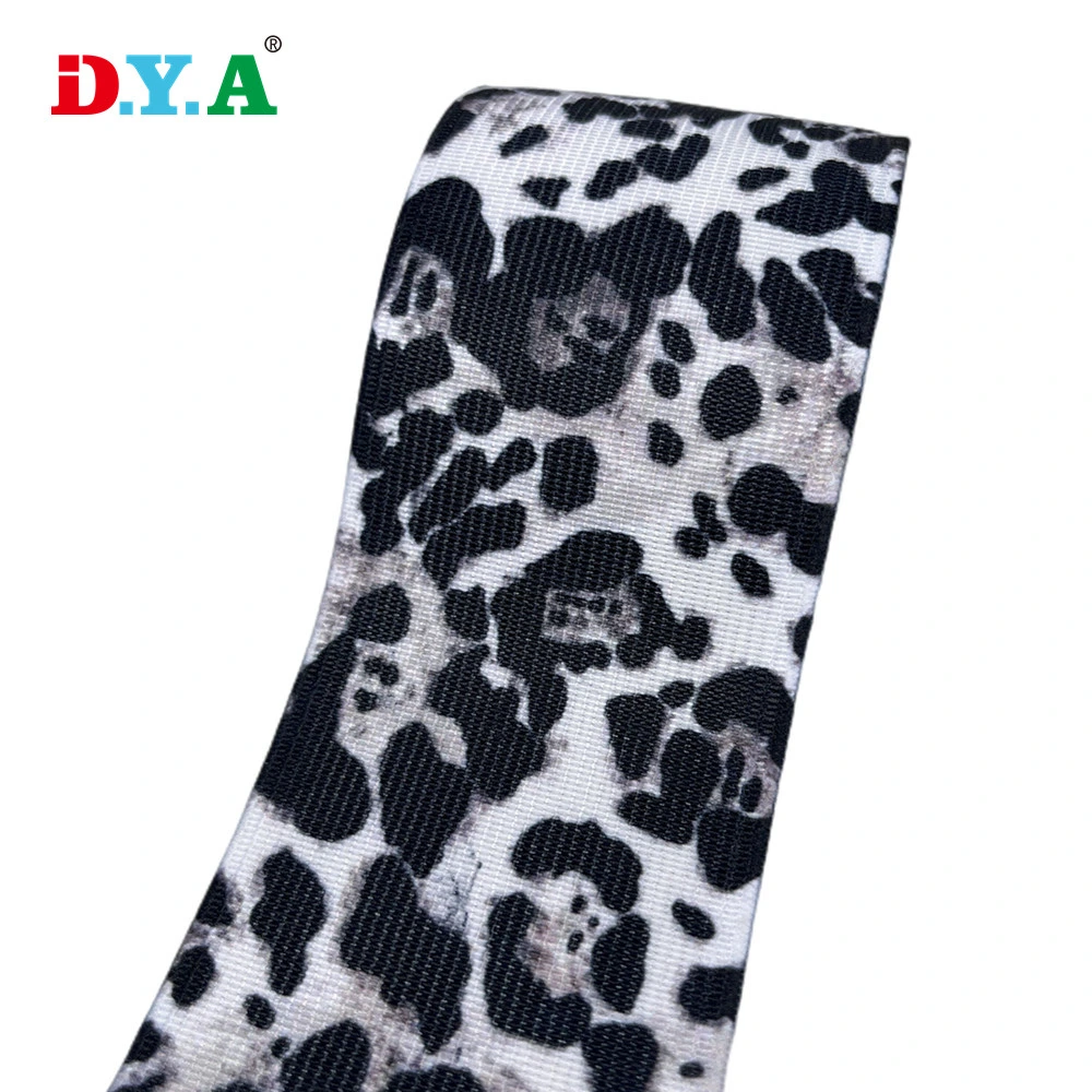 High Stretch Custom Heat Transfer Full Printing Patterned Elastic Webbing Strap for Bag