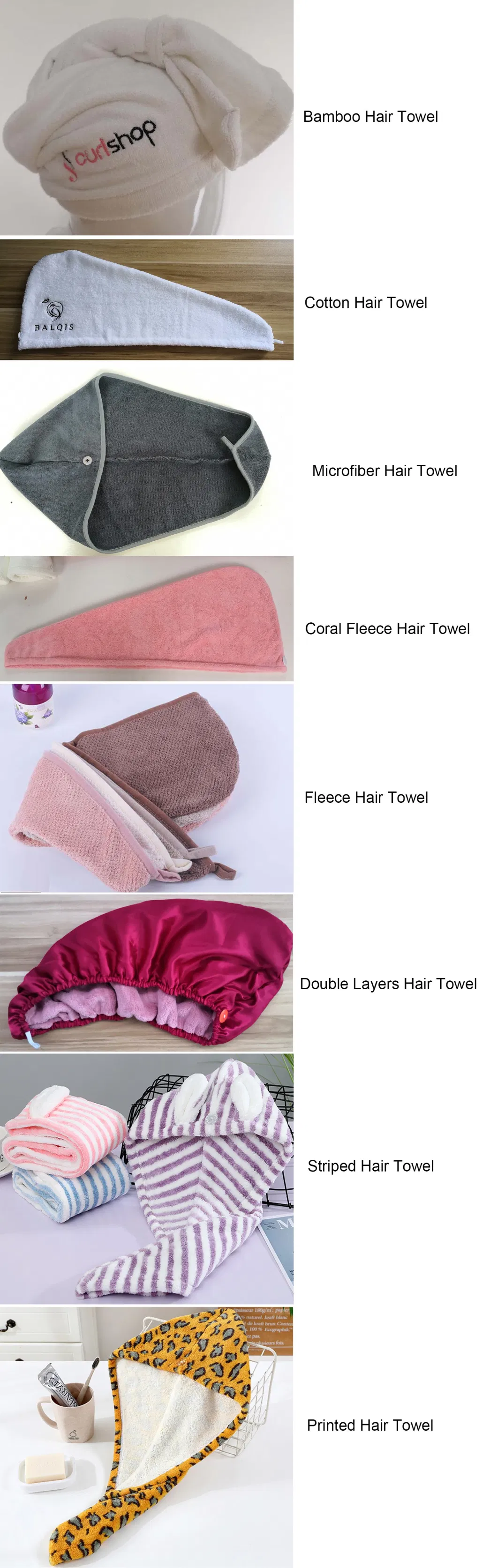 Factory Wholesale Ready to Ship Mermaid Printed Quick Dry Microfiber Hair Dryer Towel Wrap