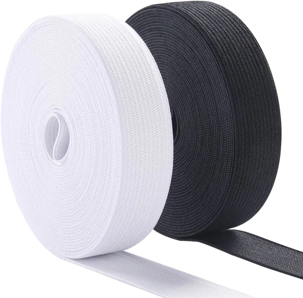 Lemo Navy 2 Inch Knit Elastic Band Double-Side Twill Woven Elastic Heavy Stretch Elastic Spool for Sewing Pants Waistband