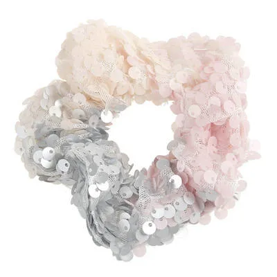 Designer Scrunchies Famous Brands Fashion New Two-Tone Mermaid Sequin Hair Band