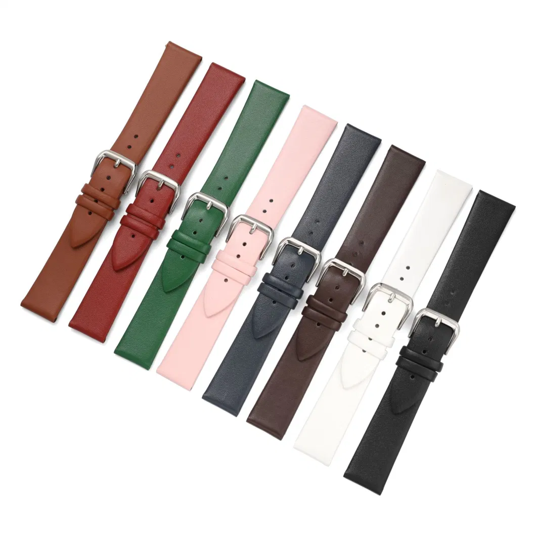 Replacement Classic Two Pieces Watch Band Padded Design Genuine Leather Watch Strap Replacement