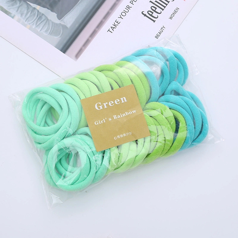 Fashion Colorful Rubber Korean Elastic Hair Ties Elastic Hair Band for Women