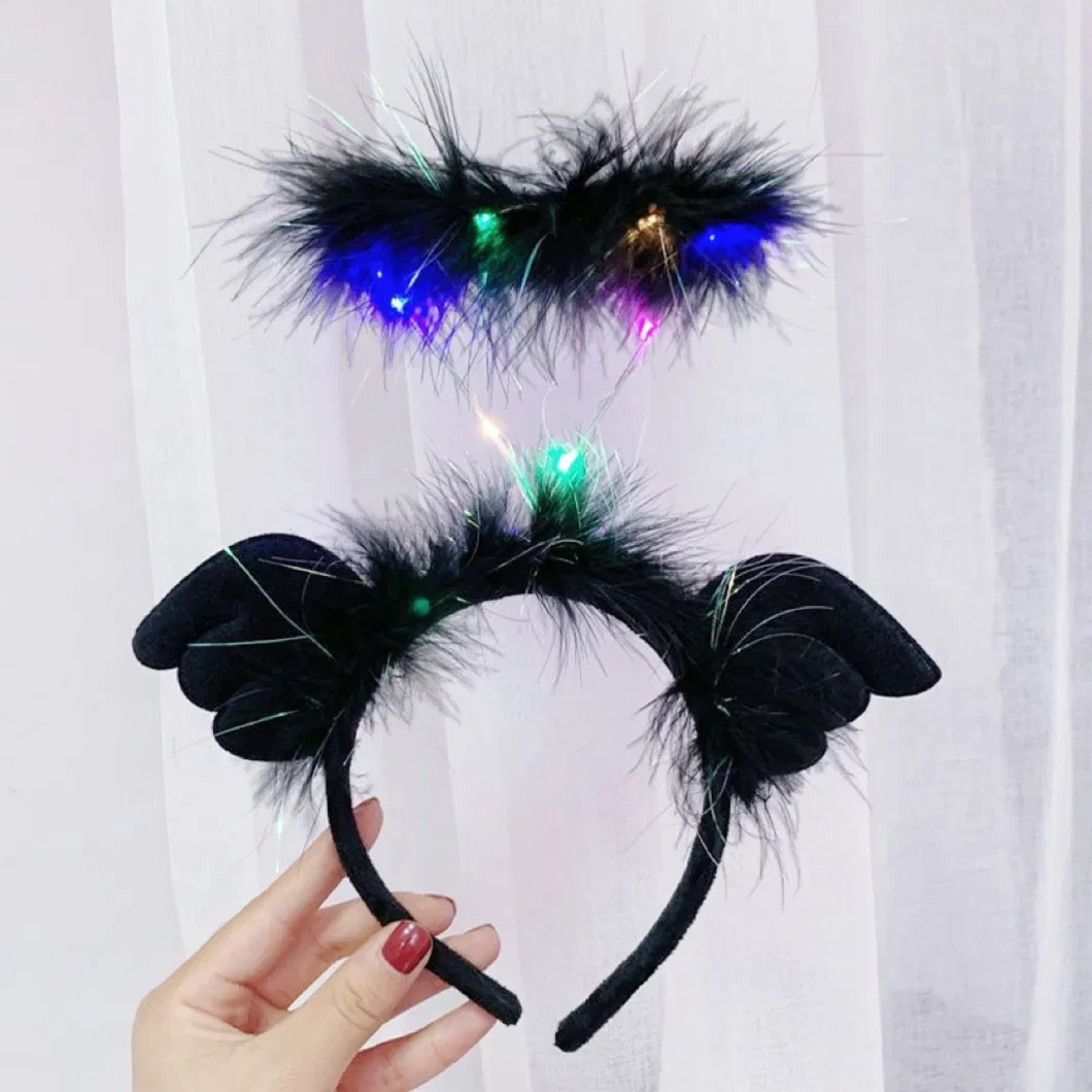 Angel Halo Light Halloween Hair Band Hair Accessories Headwear Female Luminous Hair Hoop