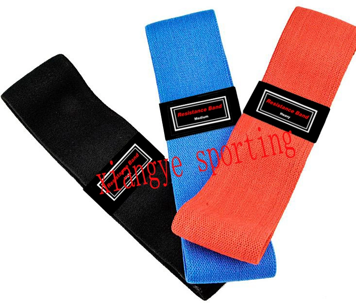 3levels Custom Logo Fabric Stretch Resistance Loop Belt Yoga Fitness Workout Fabric Resistance Exercise Band