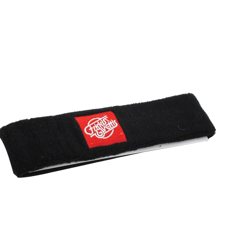 Custom Sports Basketball Football Terry Cloth Embroidery Women Men Cotton Elastic Headbands