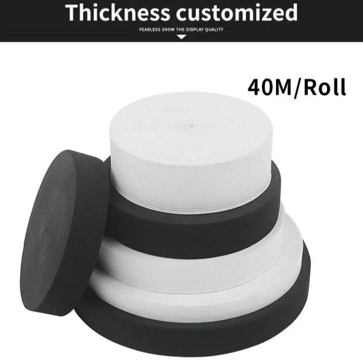 Black White 10cm 15cm 20cm 25cm 30cm 40cm 50cm Wide Knitted Elastic Band for Waist Band Wrap