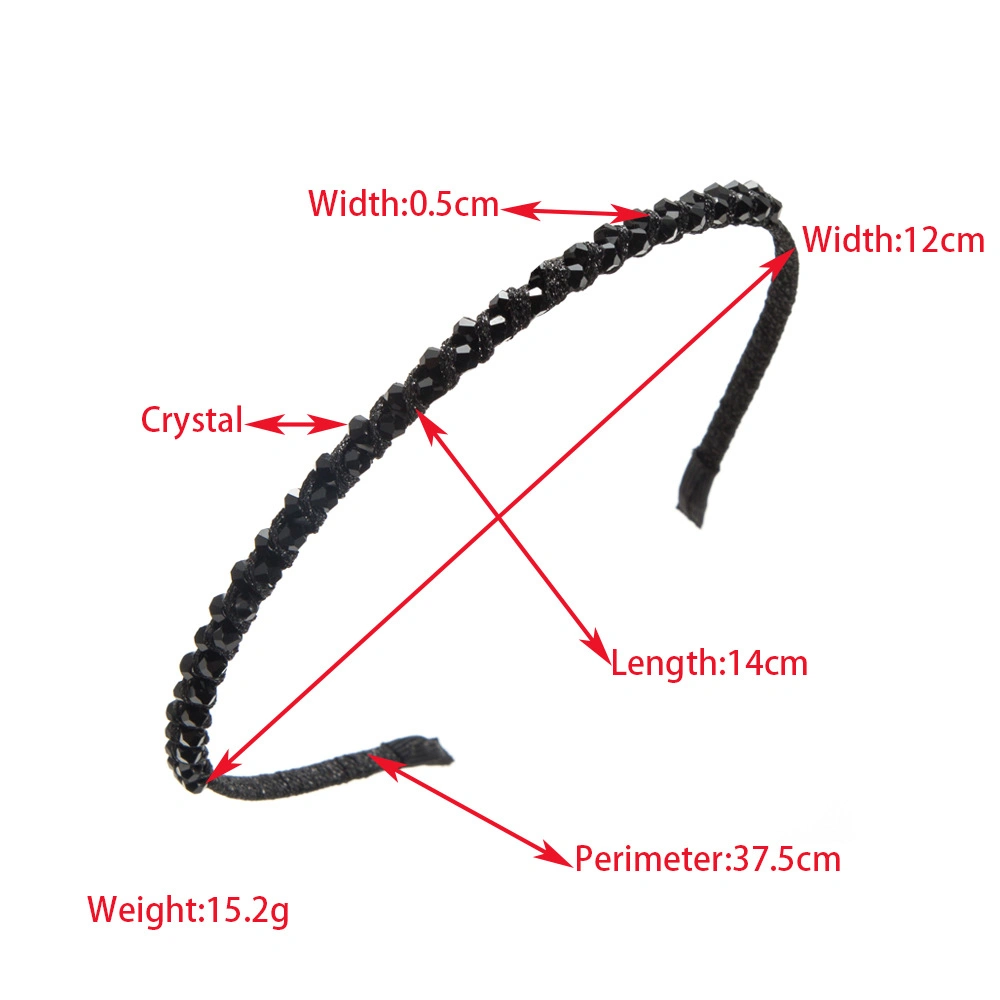 Fashion Crystal Handmade Woven Beaded Fine Edge Rhinestone Headbands Hairband Wholesale