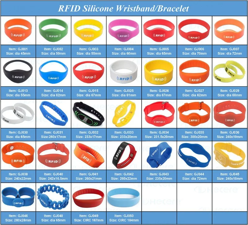 Factory Price RFID Braided Wristband 125kHz RFID Silicone Wristbands with Qr Code