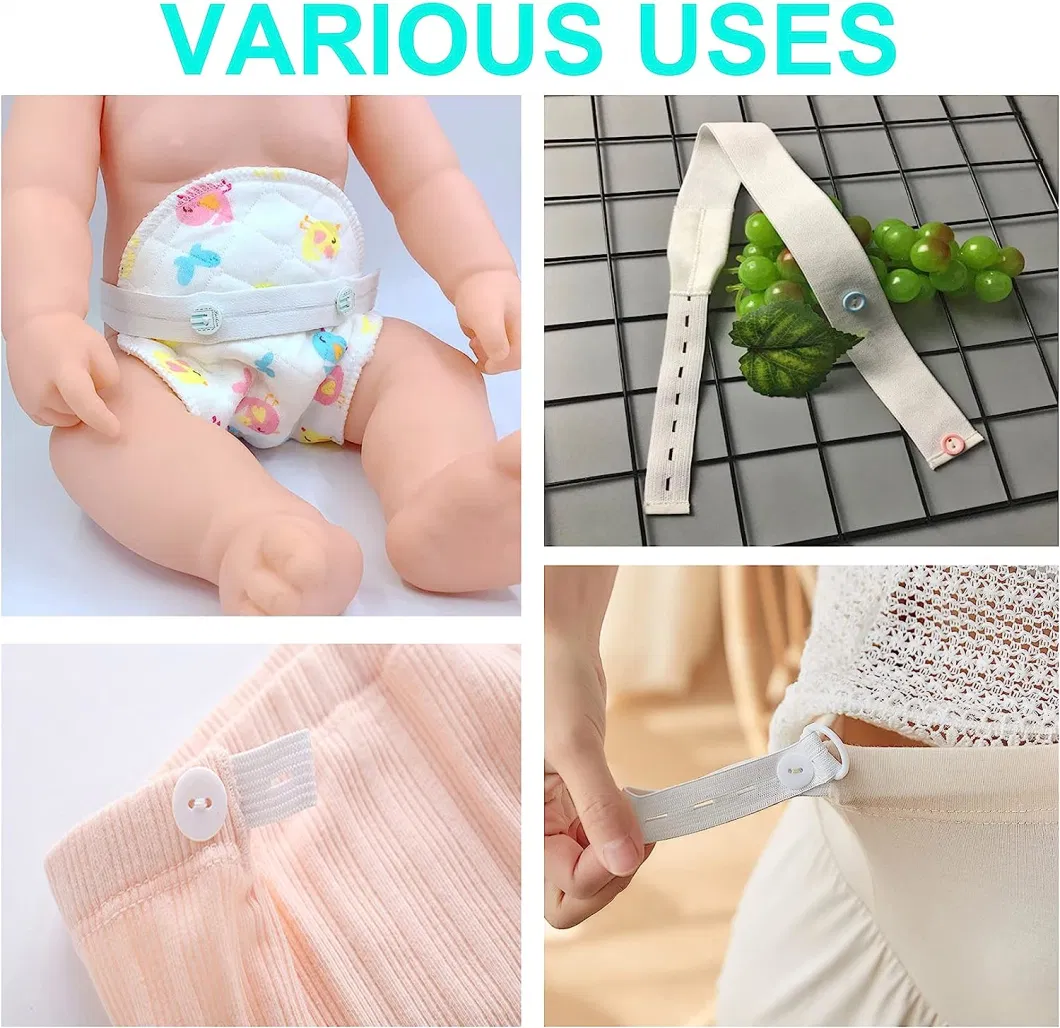 Factory Wholesale Thin Soft Nylon Spandex Buttonhole Elastic Band for Maternity Wear Fetal Heart Monitoring Belt