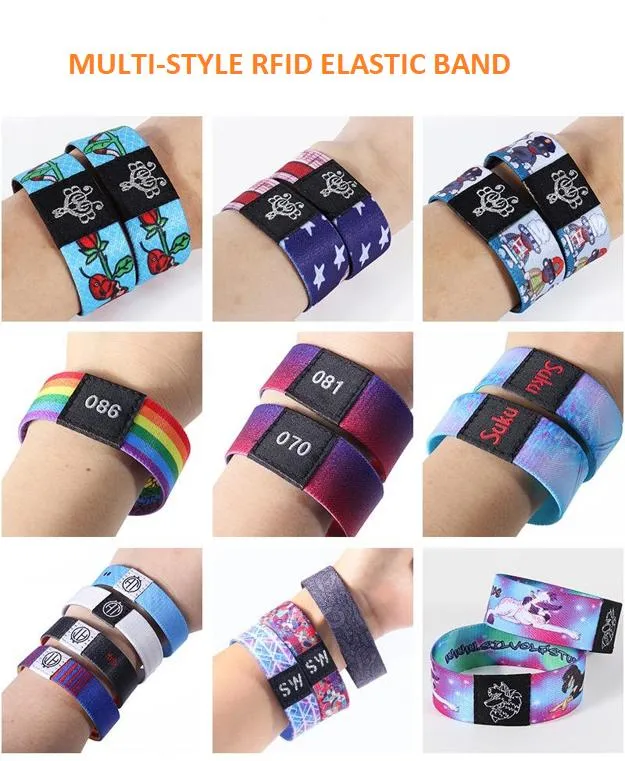 Comfortable 13.56MHz Smart RFID Stretch Bracelet Elastic NFC Wristband