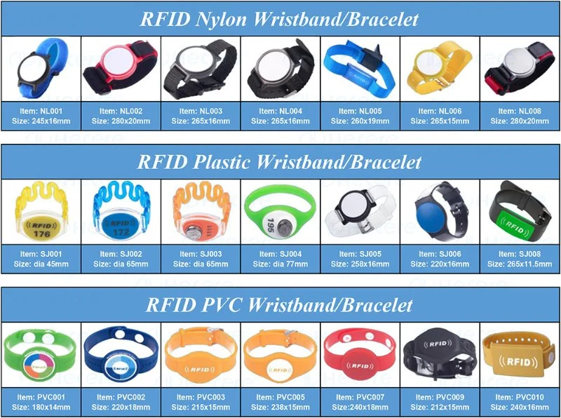 Factory Price RFID Braided Wristband 125kHz RFID Silicone Wristbands with Qr Code