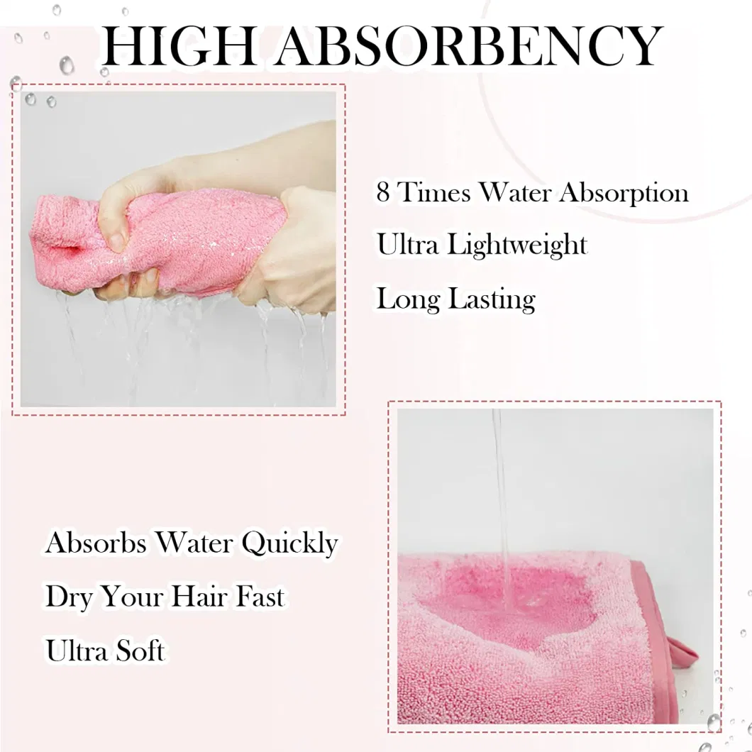 Microfiber Hair Towel Wrap for Women 10 Inch X 26 Inch