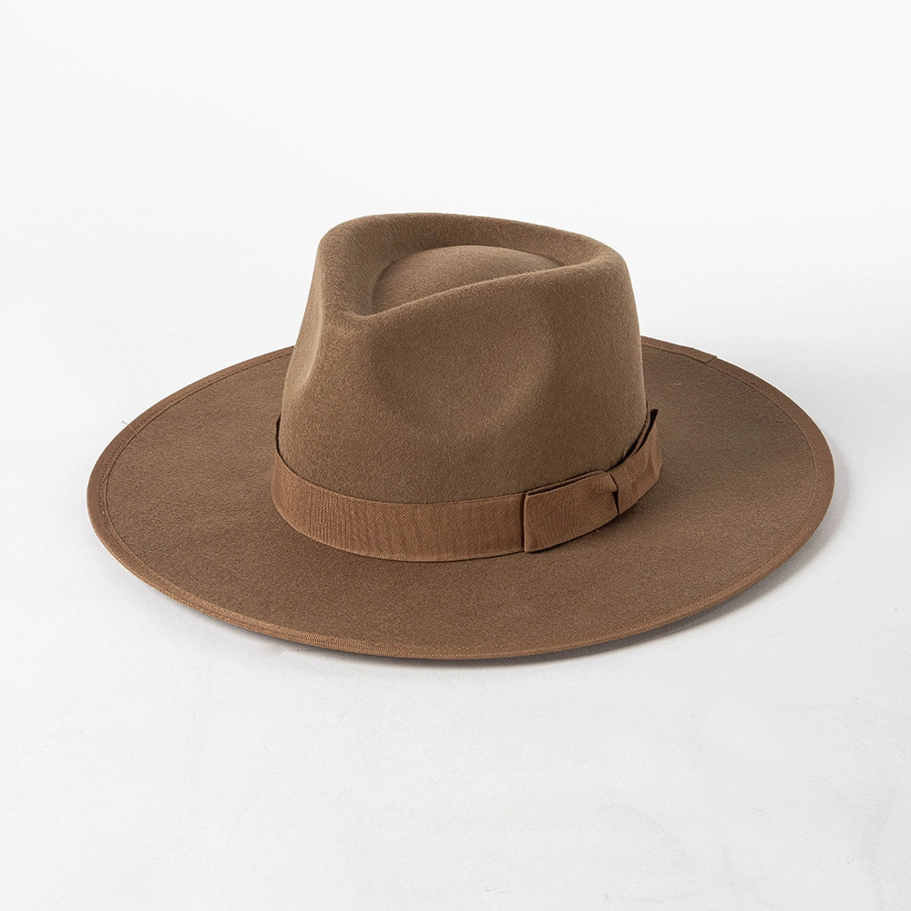 Fashion Custom Fedora Hats 100% Wool Felt Hats Wholesale with Hat Band