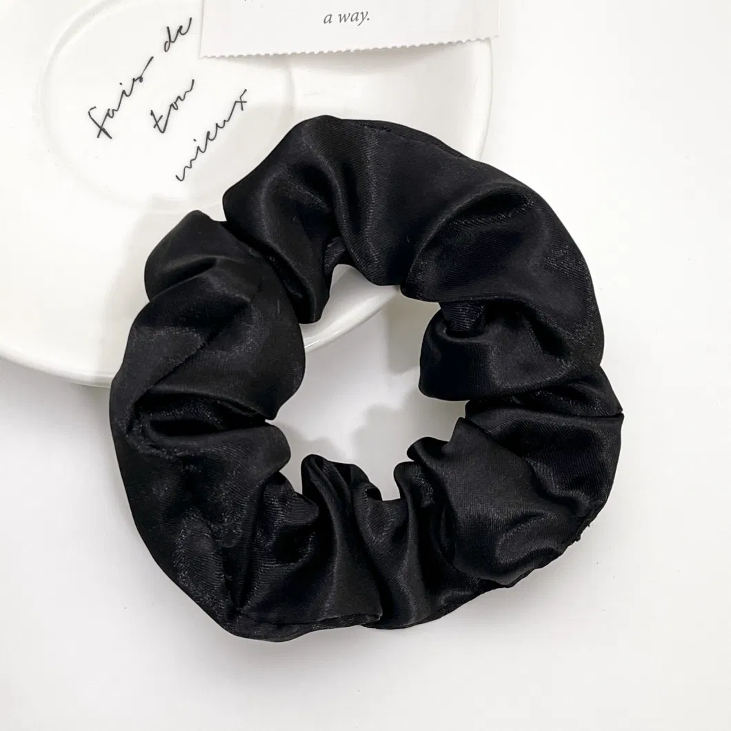 7PCS/Set Silk Hair Scrunchies Solid Color Elastic Hair Bands