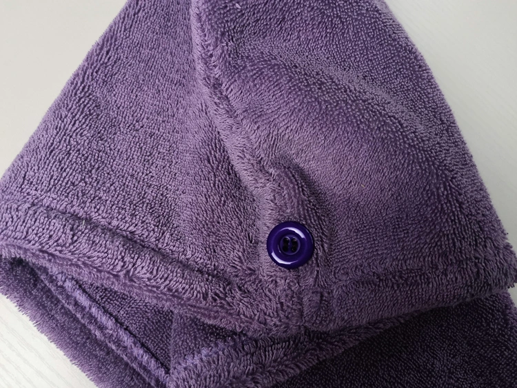 Custom Quick Dry Home SPA Cotton Microfiber Hair Turban Towels Wrap Towel