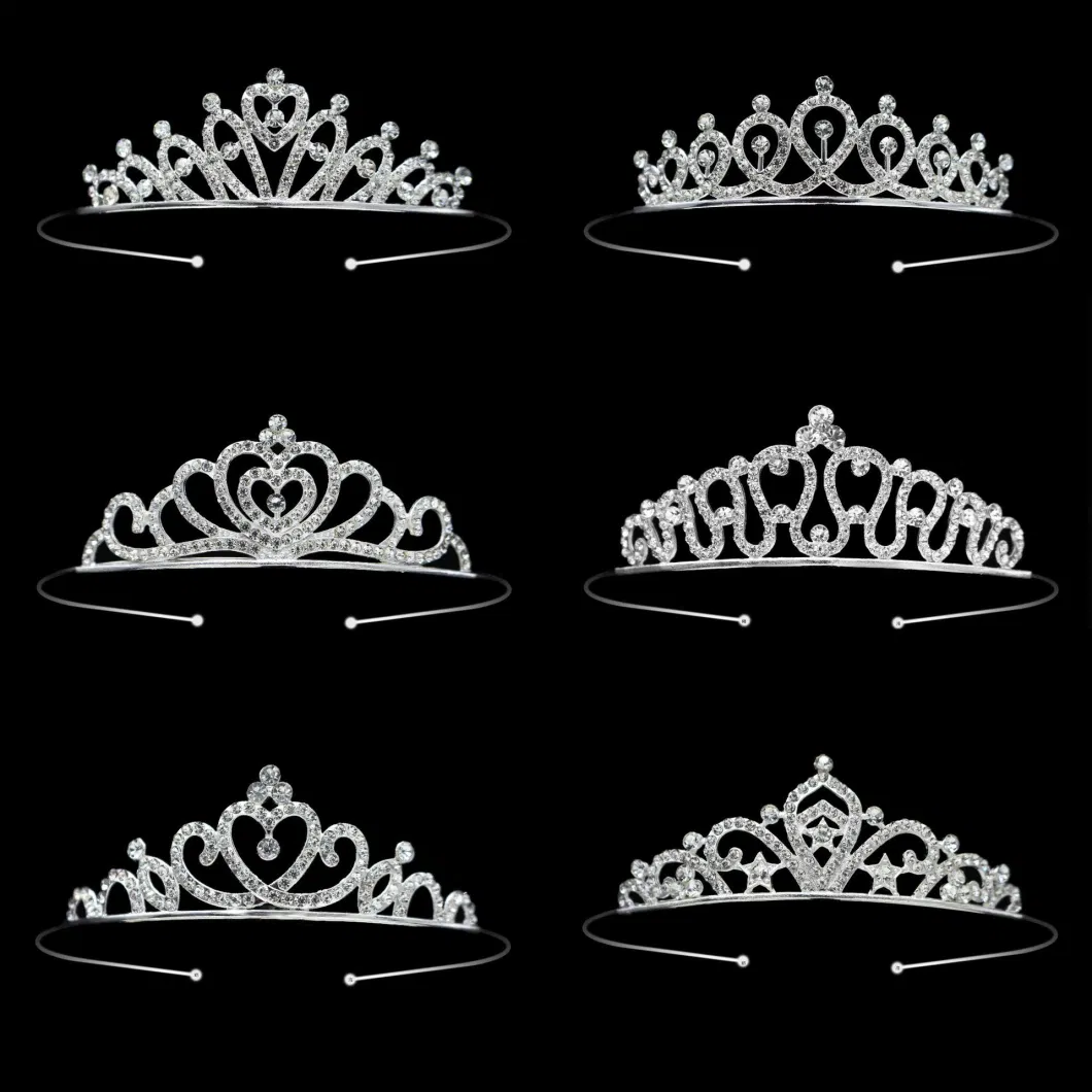 Princess Crystal Tiaras and Crowns Headband Kid Girls Love Bridal Prom Crown Wedding Party Accessiories Hair Jewelry