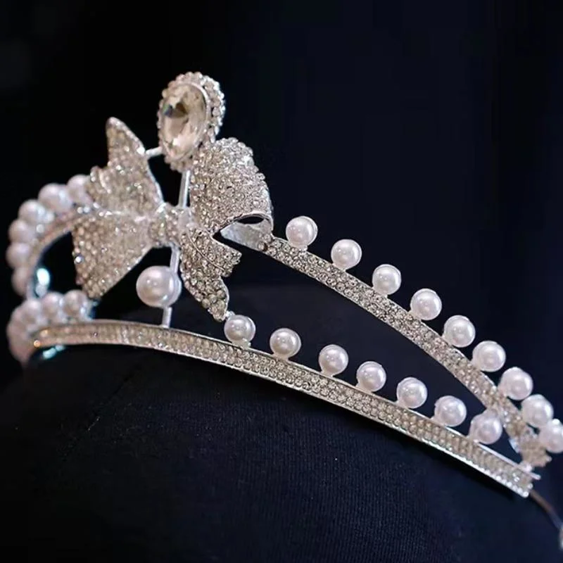 French Pearl Tiara Bridal Evening Gown Tiara