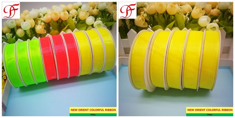 Sheer Organza Ribbon Band Cintas Raso Nastri Doppio Fitas Cetim Lint for Wrapping/Xmas/Gift Packing