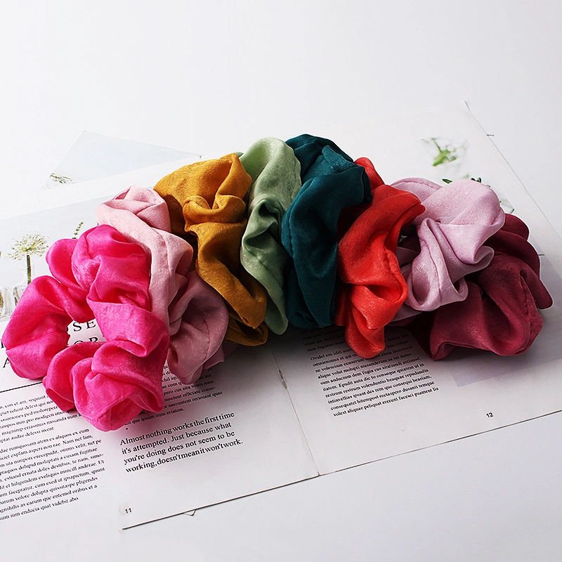 Hot Sales Satin Scrunchie Women Scrunchy Hair Band