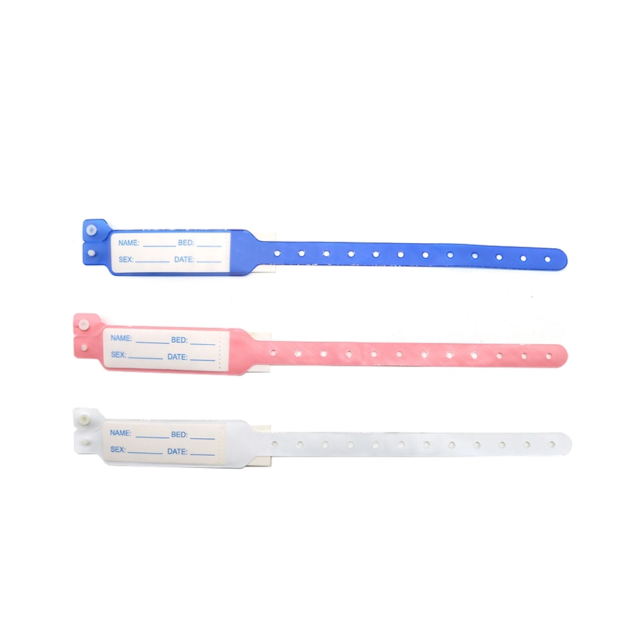 Medmount Medical Disposable PVC Soft Colorful Baby/Child/Adult Patient Hospital ID Wrist Band