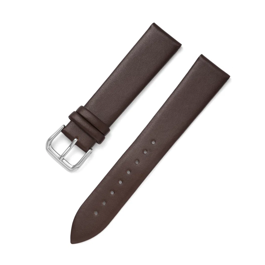 Replacement Classic Two Pieces Watch Band Padded Design Genuine Leather Watch Strap Replacement