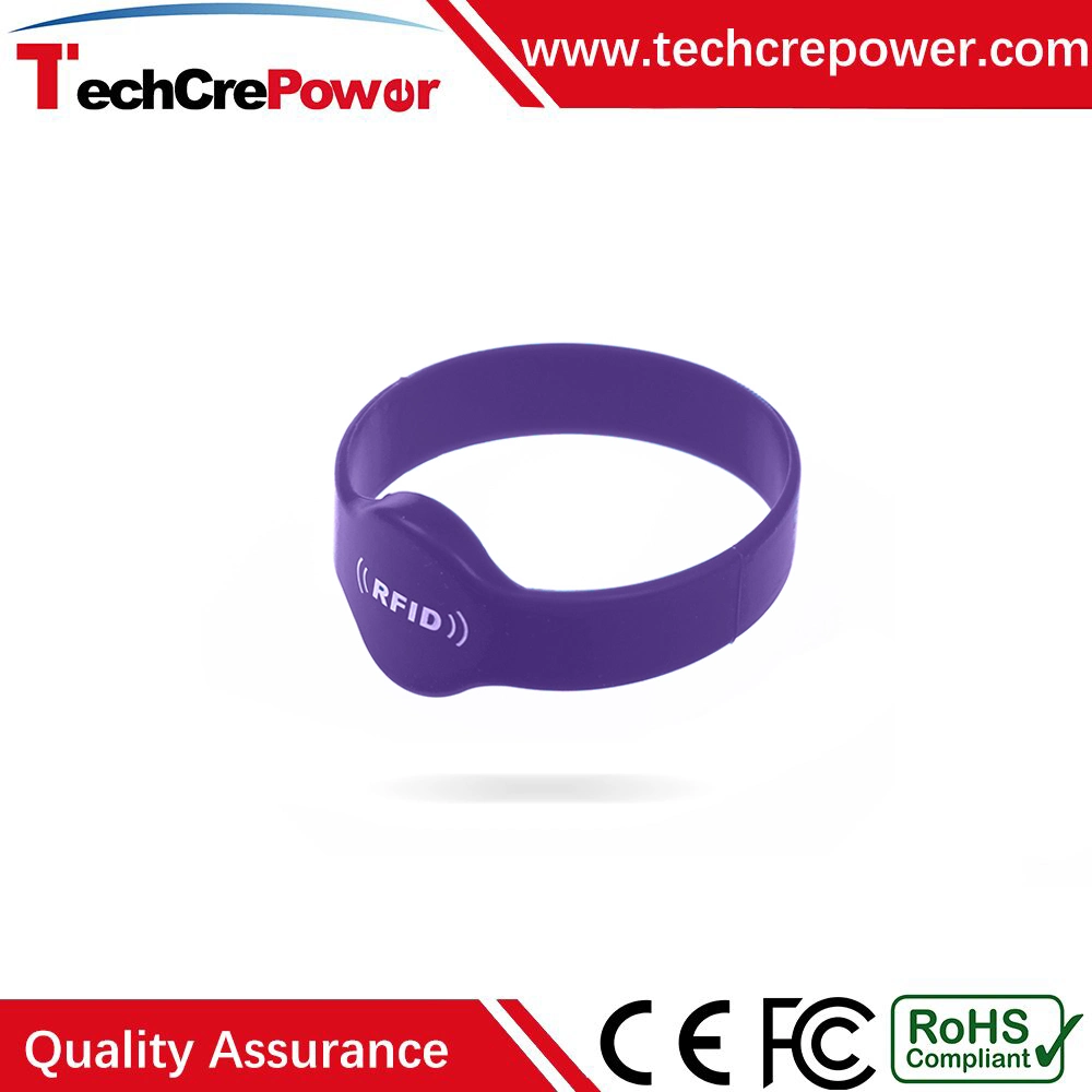 G012-70 Oblate Head 125kHz RFID Silicone Wristband with Temic T5567 Chip