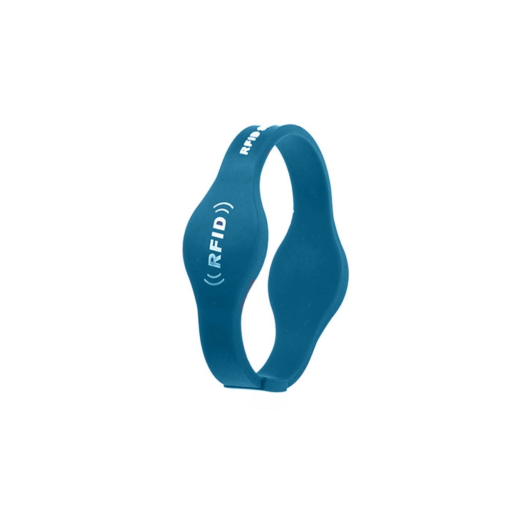 G018-65 Oblate Head 13.56MHz RFID Silicone Wristband with Fudan M1 Chip