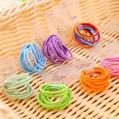 Hot Style Children&prime;s Thumb Hair Ring Baby Bright Silk Rubber Band