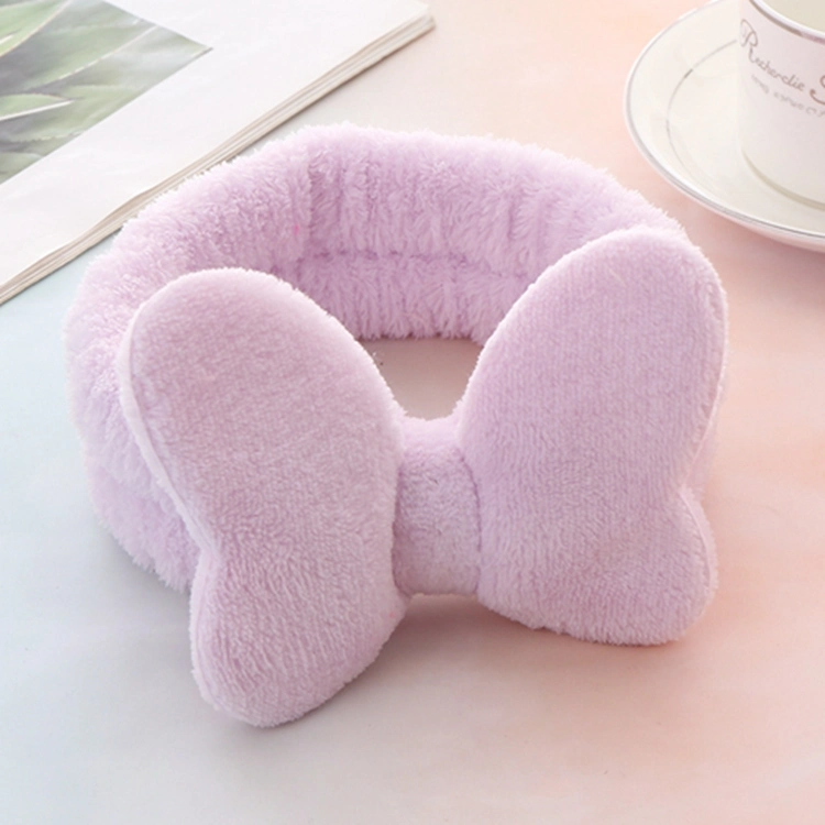 Custom SPA Headband Butterfly Bow Hairband Women Facial Makeup Headband for Shower Washing Face