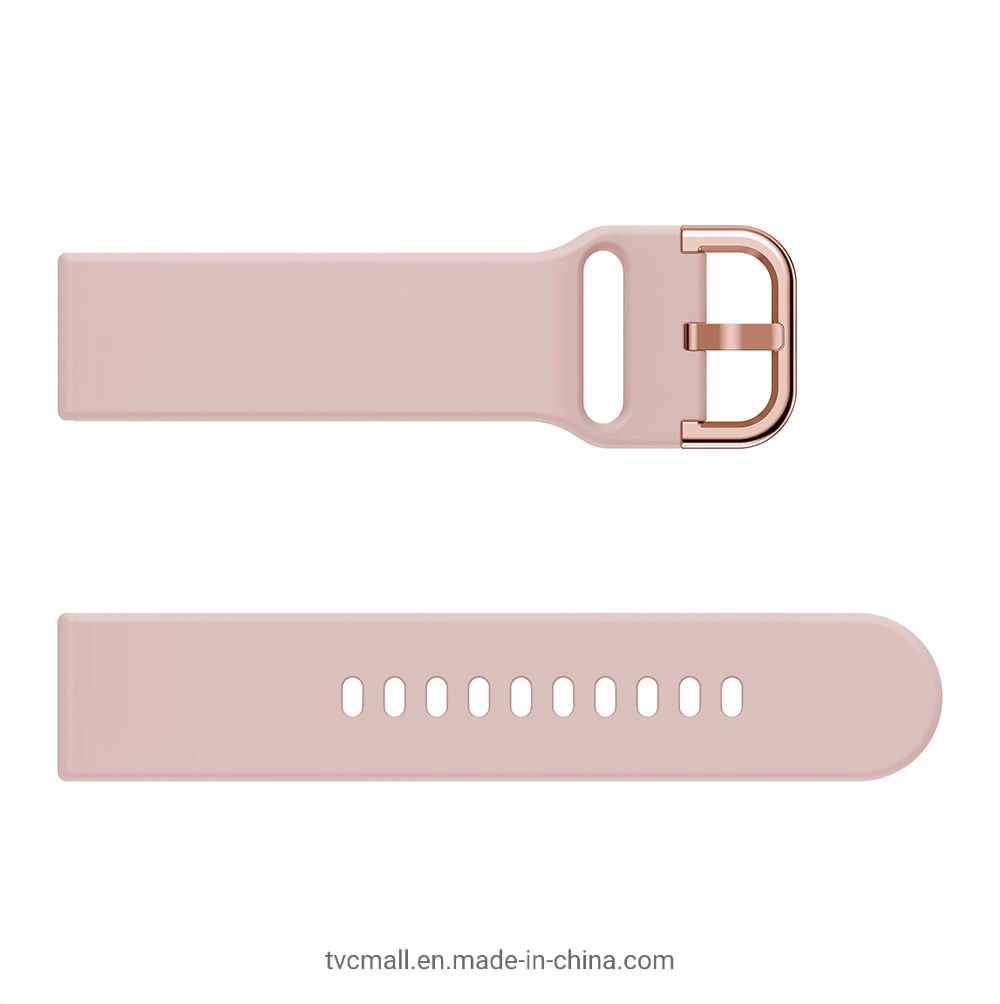 20mm Silicone Watchband Strap for Samsung Galaxy Watch 42mm, Solid Color Adjustable Watch Wrist Band - Pink