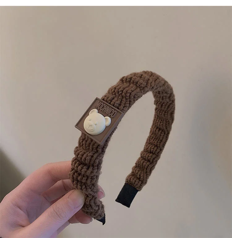 Autumn and Winter Knitted Pleated Cartoon Hair Band