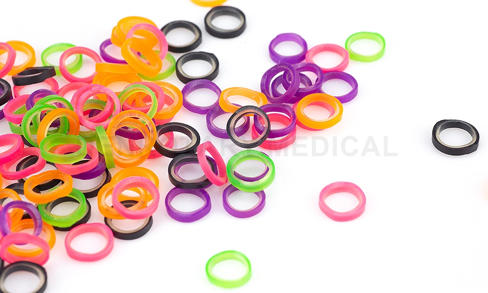 Zoo Pack Ring Supplier 3.5oz Orthodontic Elastic Bands Yellow Braces Rubber Bands