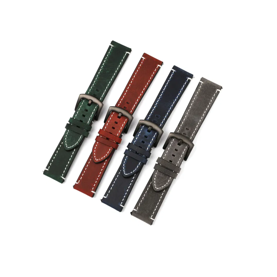 Custom 18mm 20mm 22mm 24mm Watch Strap Luxury Vintage Genuine Leather Watch Band