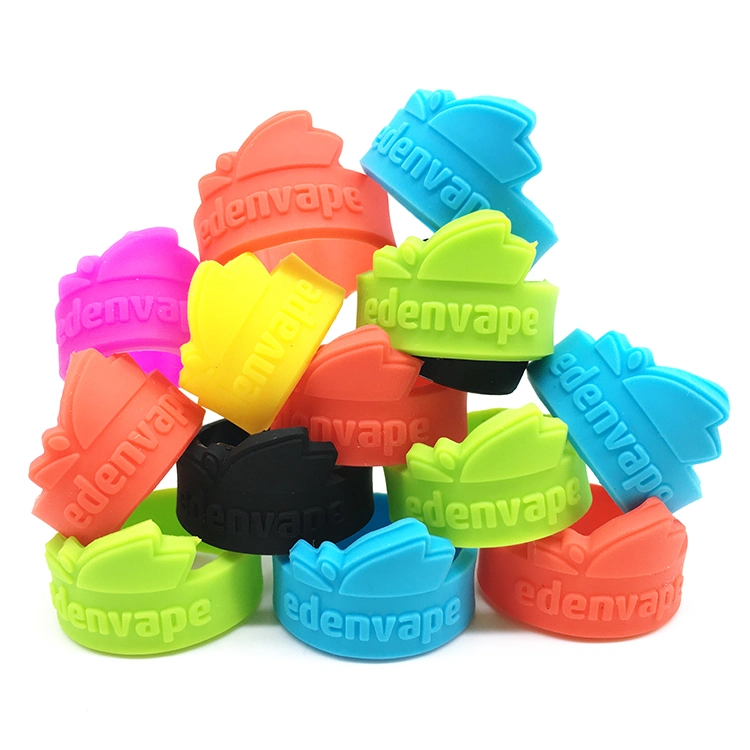 2024 Customized Your Own Brand Silicone Vape Ring Protective Decoration Debossed Ink Filled Silk Printing Logo 20mm/22mm/24mm or 26mm Vapor Band