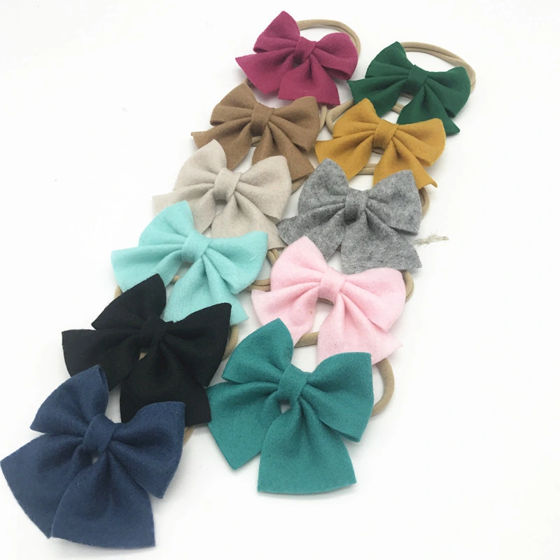 Non-Woven Large Butterfly Machine Baby Headband Winter Baby Dovetail Headband