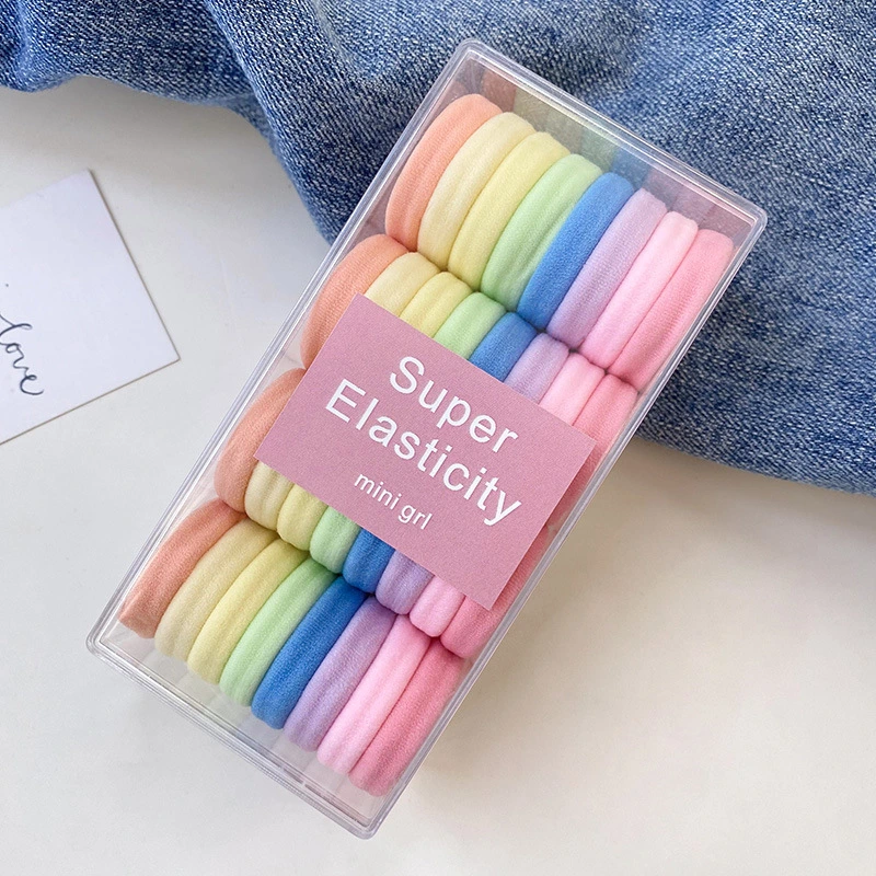 32PCS/Set Rainbow Super Elasticity Nylon Hair Rubber Bands