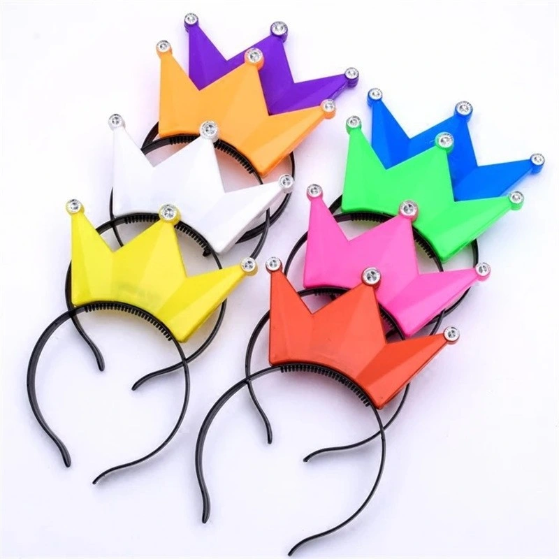 Women Girl Party Activities 2023 Decorative Hair Clips LED Flashing Crown Headband