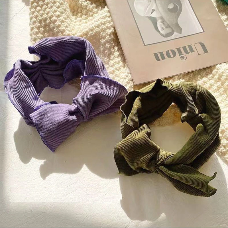 Fashion Hair Accessories Headband Women Flower Silk Cross Hairband Knot Girls Hair Band