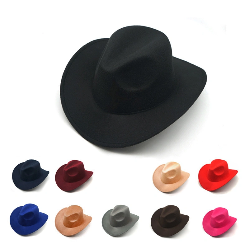 Hot Promotional Luxury Wool Men Western Bands Unisex Texas Bulk Wholesale Cowboy Formal Hats Fedora Hats