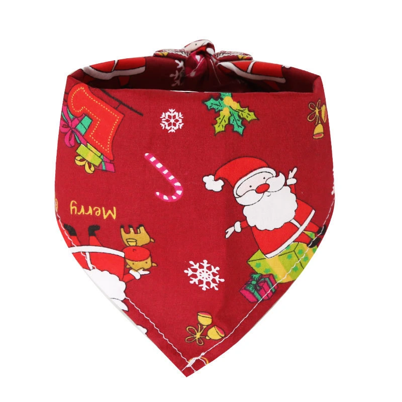 Xmas Decoration Pet Clothing Accessories Dog Bandana Triangle Scarf