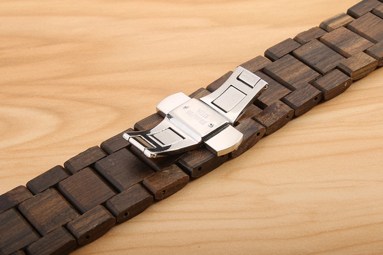 Ultra Thin Handmade Wood Accessories Black Sandal Apple Band for Smart Watch