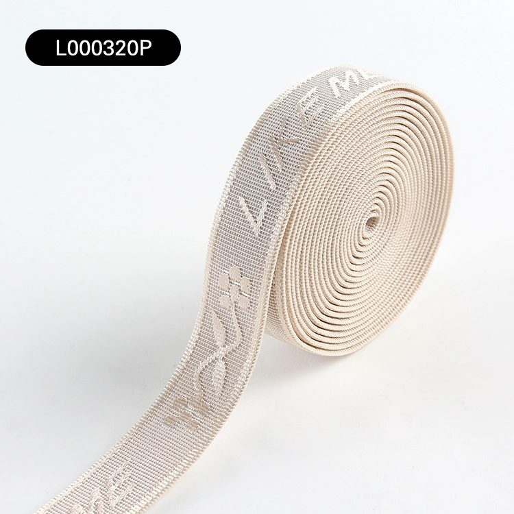 High Quality Custom Jacquard Elastic Band Custom Printed Brand Polyester Elastic Band for Garment