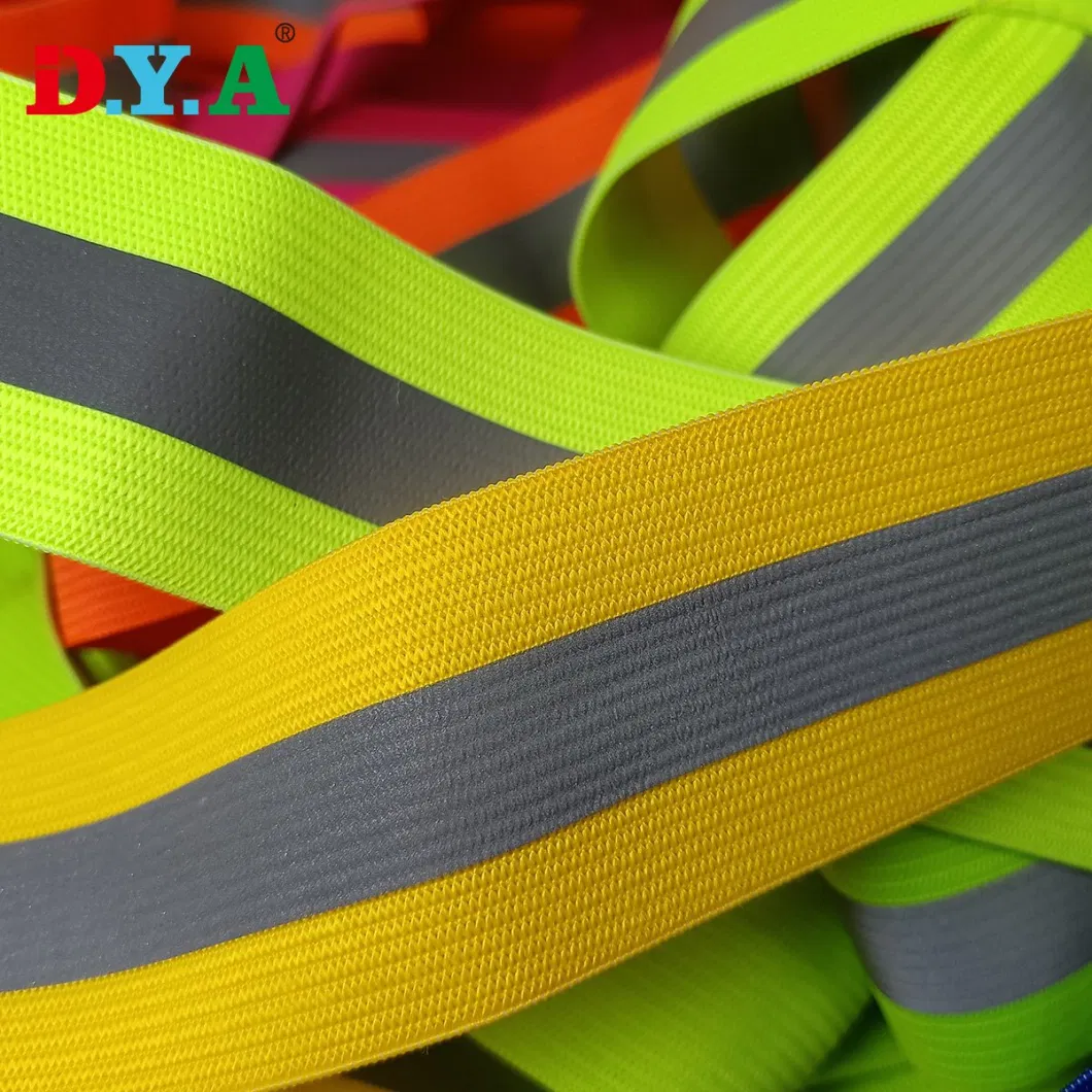 Custom Color Reflective Knitted Elastic Band for Reflective Vest