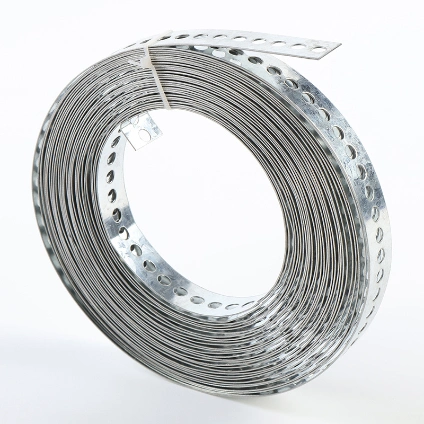 2023 PVC Dipping Plastic Stainless Steel Strip Band of Rounded and Straight Fixed Galvanized Band Cutting Belt Perforated Steel Strip