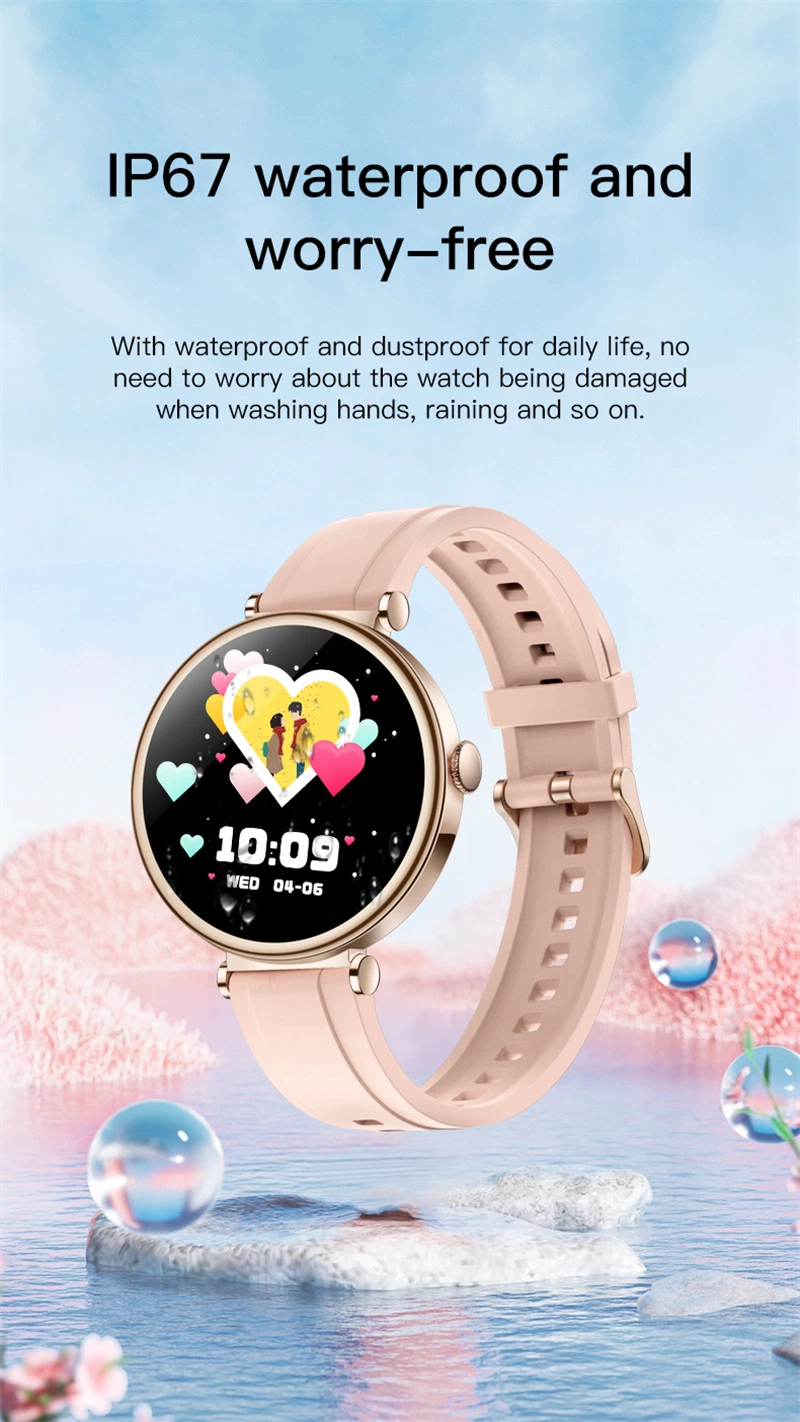 2024 1.27 Round Silicone Strap Gold Silver Intelligent Luxuries Women Ladies Lady Girl Bluetooth Call S3 Smart Watch Smartwatch Smart Bracelet Wristband