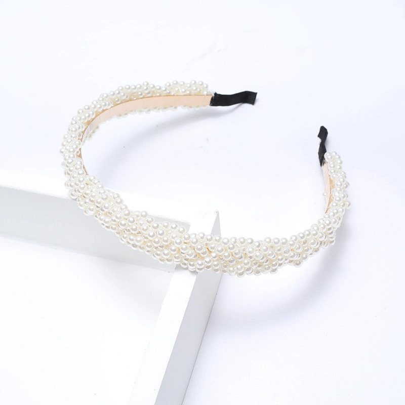 Custom Pearl Bridal Hair White Pearl Headband Wedding Pearl Hair Accessories