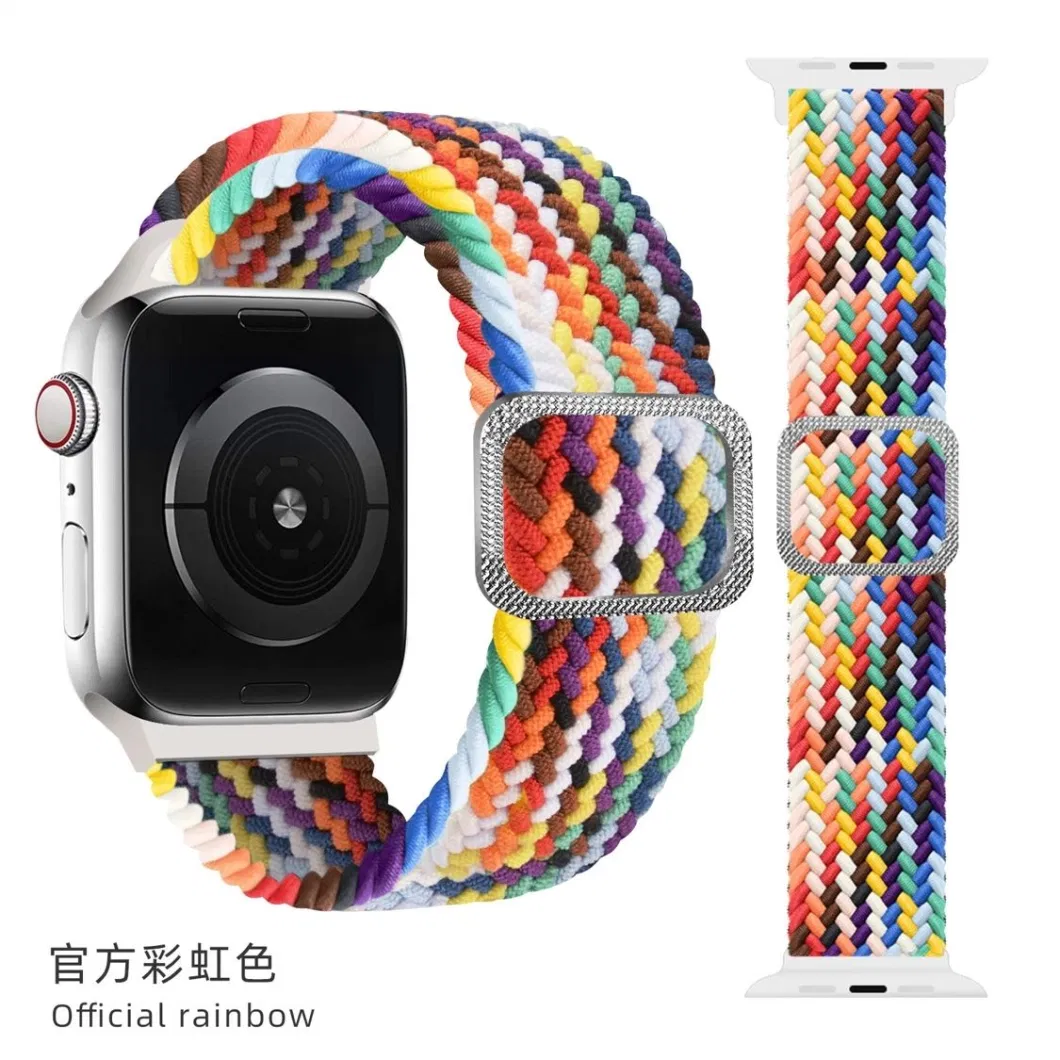 40mm Braided Solo Loop Bands for Apple Watch Series 6, 44mm Nylon Bracelets for iWatch 4 5 6