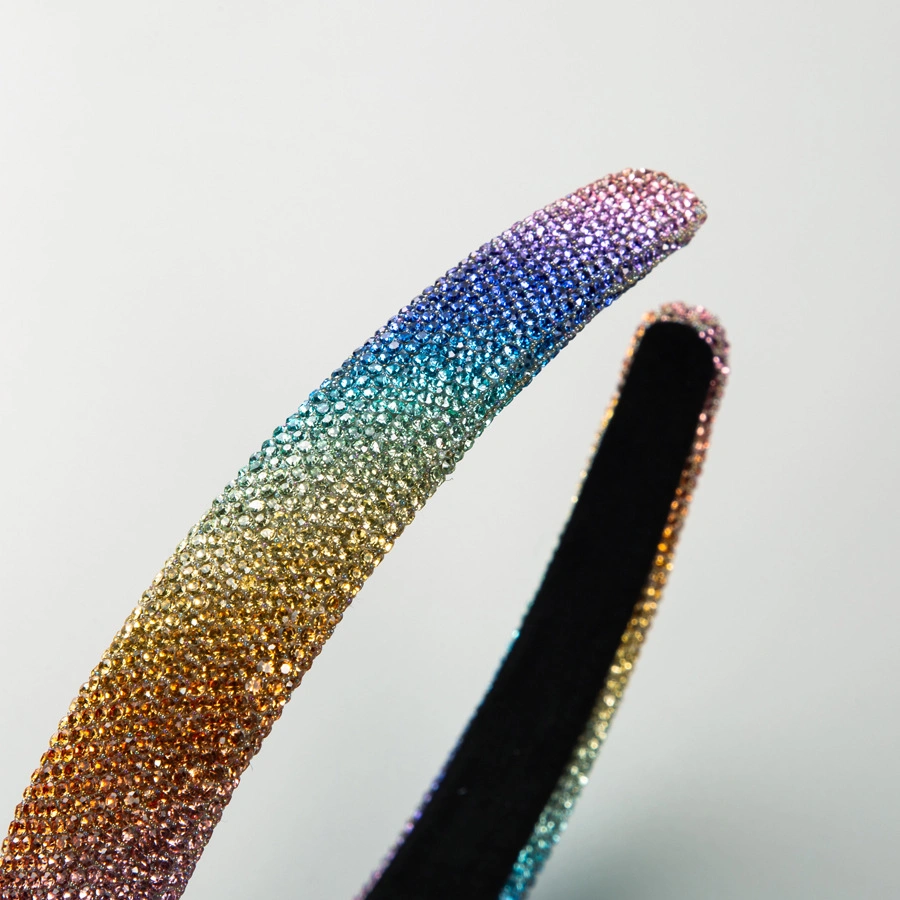 Custom Women Glitter Bling Headband Thick Padded Sponge Hairband Hair Decoration