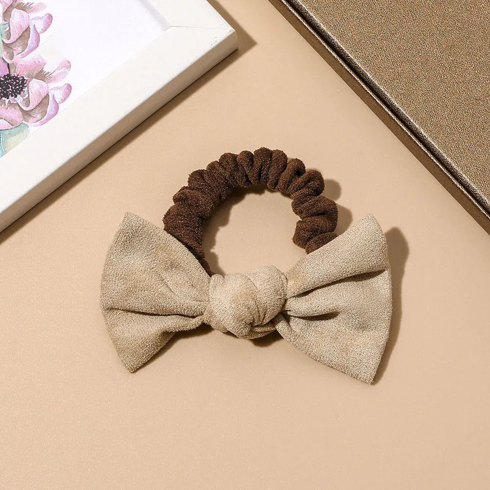 Autumn and Winter Cute Velvet Bow Elastic Hair Band Simple and Versatile Hair Band