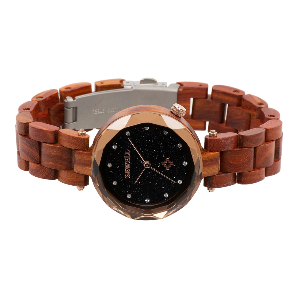 Factory OEM Private Logo Women Red Sandalwood Wooden Watch Band